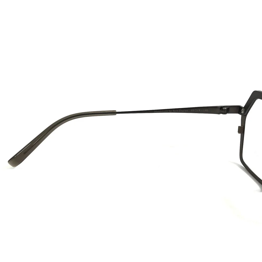 Tom Davies Eyeglasses Frames TD784 Col. 2363 Matte Brown Gray Hexagon 49-19-140